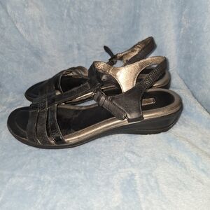 Ecco Women's Black Leather Sandals